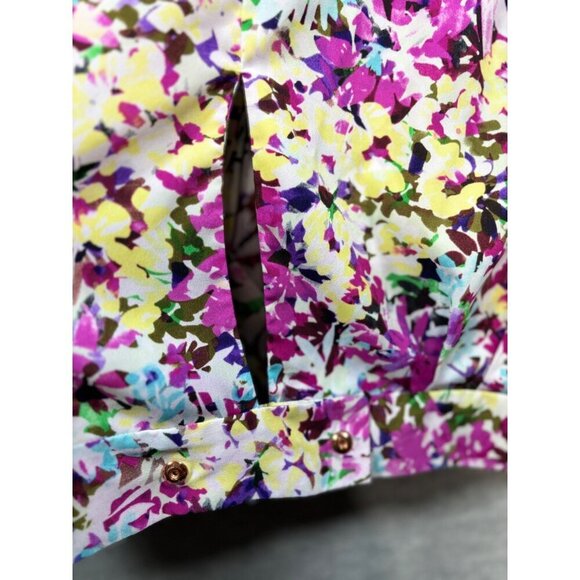 Cabi‎ Women's Eden Floral Wrap Sleeveless Blouse M Multicolor Summer - Picture 6 of 6